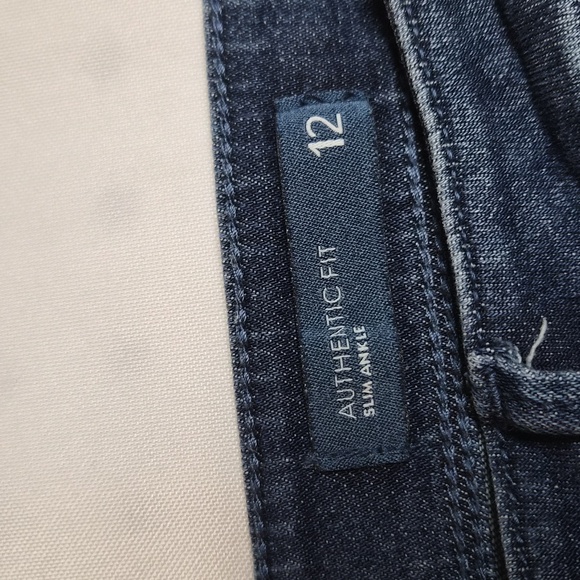 J. Jill Dark Blue Straight Leg Jeans Slim Ankle Sz 12 - Picture 5 of 10